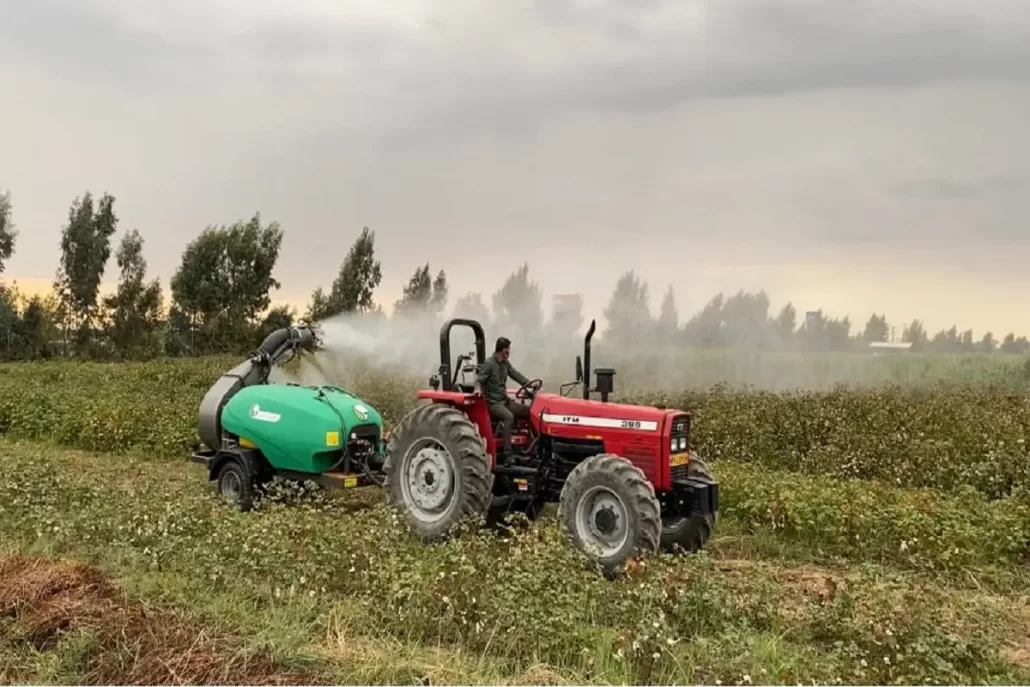 سمپاش ۱۰۰۰ لیتری تراکتوری توربین دار باغی کششی پمپ ۱۴۵ ایتالیا